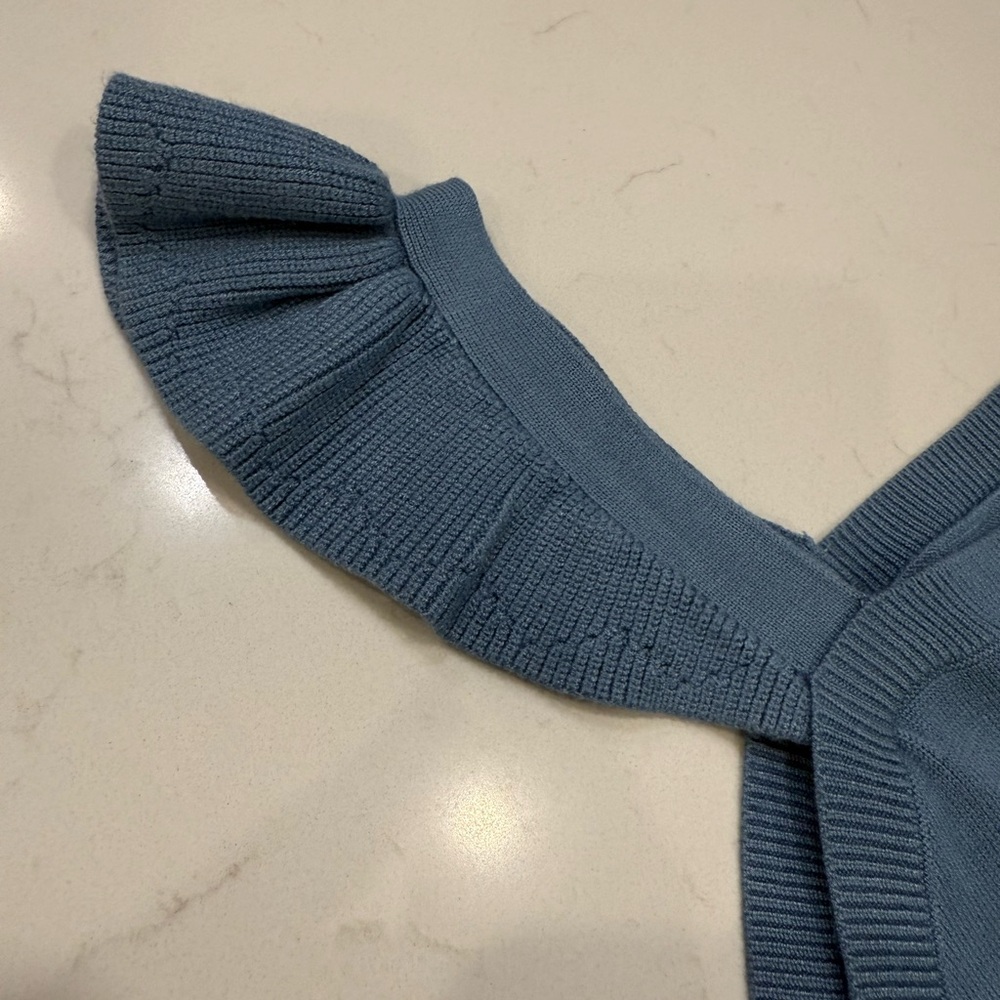 NWT – LOFT Pointelle Ruffle Sweater Tank Top - XL - Picture 5 of 7